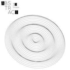 Abstract 3D wireframe geometric shape isolated on white background Circle wave on grid