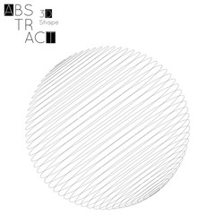 Abstract 3D wireframe geometric shape isolated on white background. 3D sphere