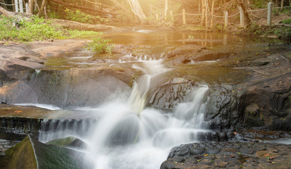 Kbal Spean the mystery waterfall on Kulen mountains range of the ancient Khmer empire  in Siem Reap...