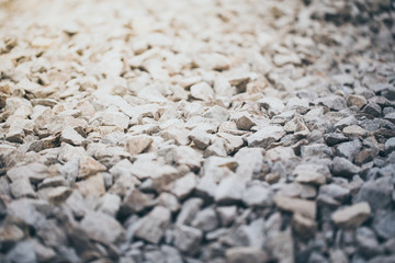 Crushed rock / gravel granite close-up