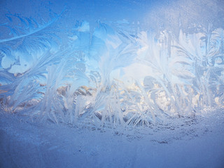 frost texture on a glass window
