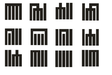 源氏香・白黒背景