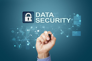 Cyber security, Data protection, information safety and encryption. internet technology and business concept.