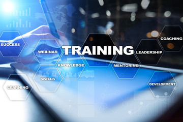 Training and development Professional growth. Internet and education concept.