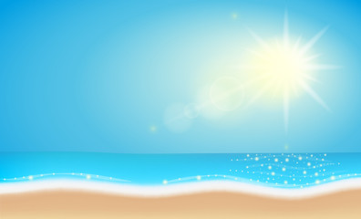 Fototapeta na wymiar schöner strand bei sonnenschein