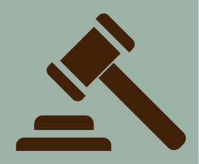 hammer of justice sign icon