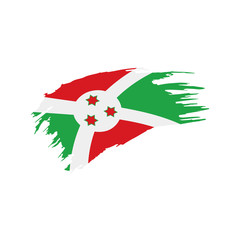 Burundi flag, vector illustration