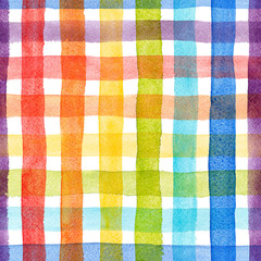 Watercolor rainbow stripes pattern
