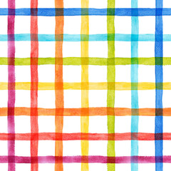 Watercolor rainbow stripes pattern
