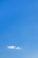 Blue sky & clouds, bright & shining.