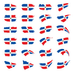 Dominicana flag, vector illustration