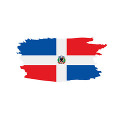 Dominicana flag, vector illustration