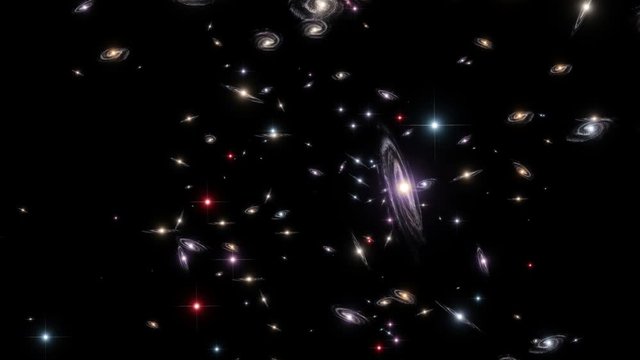 Galaxies Deep Field Cluster Around