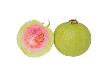 Guava fruit isolated on a white with clipping path
