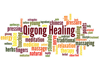 Qigong Healing word cloud concept
