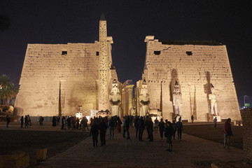 Temple of Luxor at night