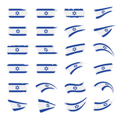 Israel flag, vector illustration