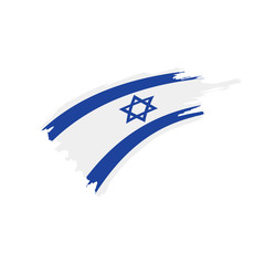 Israel flag, vector illustration