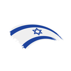 Israel flag, vector illustration
