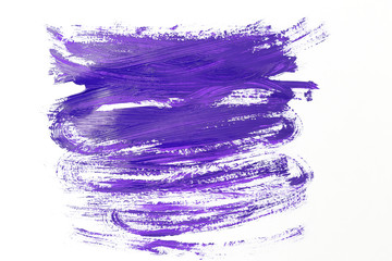 Fototapeta premium Ultra violet color paint smear. Top view
