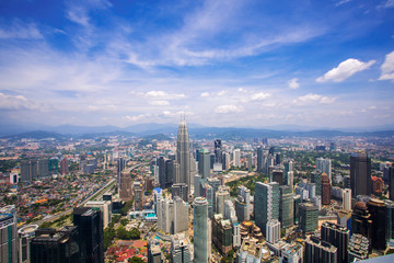 Obraz premium Top view of Kuala lumpur city