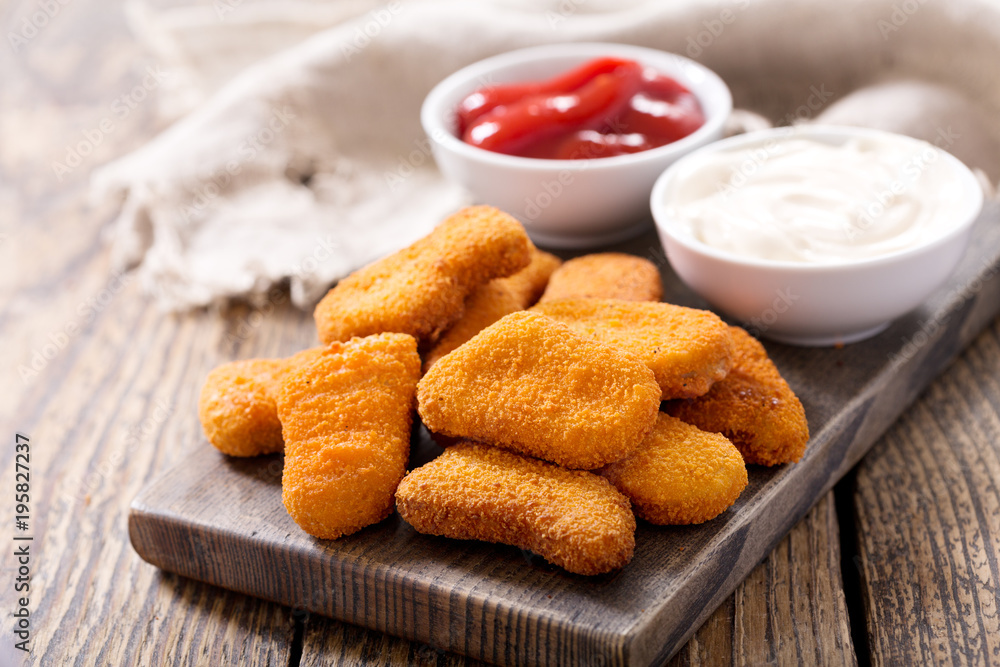 Canvas Prints chicken nuggets with sauces