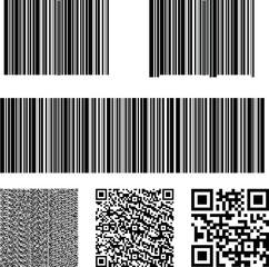 Bar code and QR code set 2