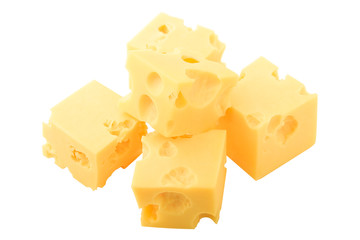 cheese, isolated on white background, clipping path