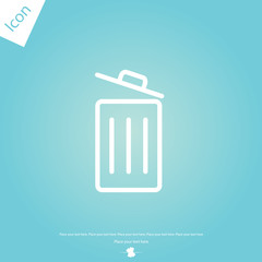 bin line icon
