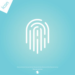 Fingerprint line icon