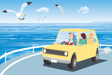 ドライブ_SUV_海岸