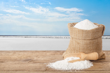 salt in bag on table