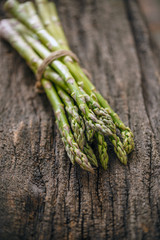 Fresh raw green asparagus