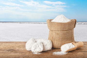 salt in bag on table