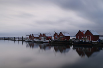 Fototapeta premium verschneiter Hafen