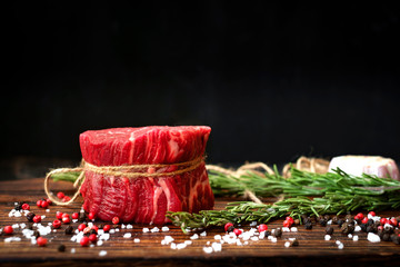 raw fillet Mignon steak