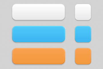 Colored matted interface buttons