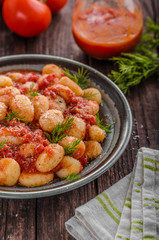 Gnocchi tomato sauce herbs
