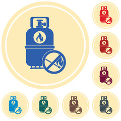 Camping gas bottle icon