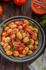 Gnocchi tomato sauce herbs