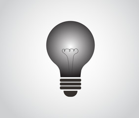 Lamp icon. Flat design vector illustration of a lamp. 