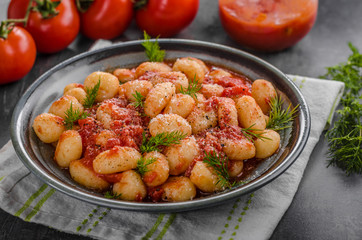 Gnocchi tomato sauce herbs