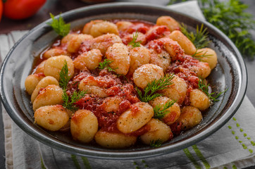 Gnocchi tomato sauce herbs