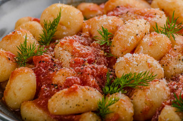 Gnocchi tomato sauce herbs