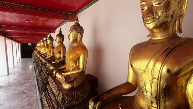 Buddha in Wat Pho Temple in Bangkok, Thailand.