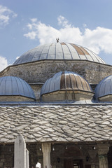 Fototapeta na wymiar Architectural view of the rooftop of Nesuh Aga Vucjakovic Mosque