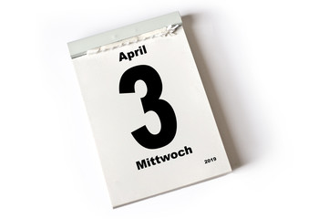 3. April 2019