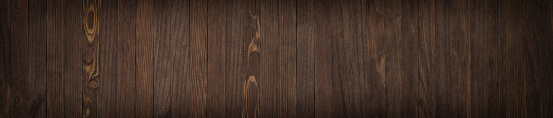 dark background of brown boards, wood grain table
