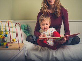Mother reading a bedtime story