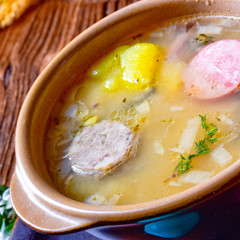 easter decoration with polish easter soup